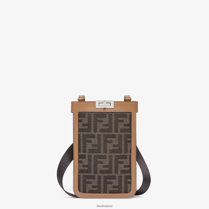 Fendi Men Fabric Phone Case R06TFR2620 Accessories Brown