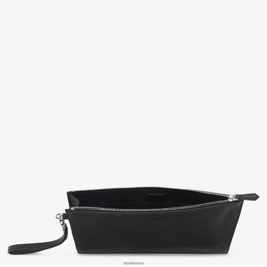 Fendi Men Flat Pouch Leather Bag R06TFR2664 Accessories Black