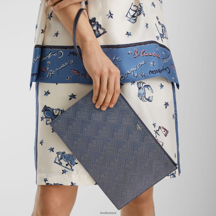 Fendi Men Shadow Leather Pouch R06TFR1863 Accessories Multicolor