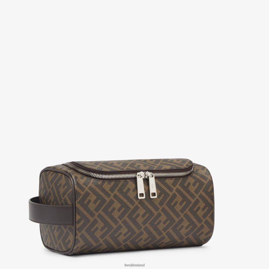 Fendi Men Fabric Make-Up Bag R06TFR2490 Accessories Brown