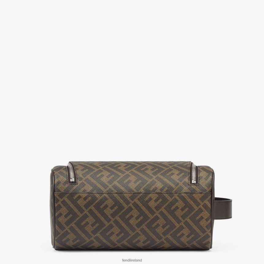 Fendi Men Fabric Make-Up Bag R06TFR2490 Accessories Brown