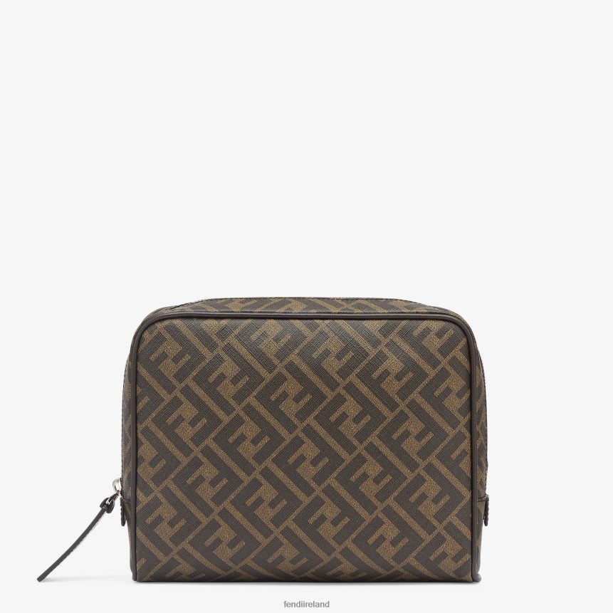 Fendi Men Fabric Toiletry Case R06TFR2485 Accessories Brown