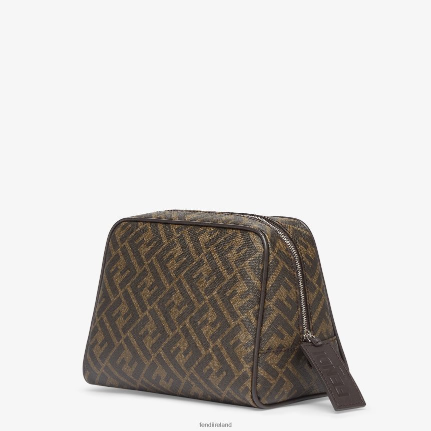 Fendi Men Fabric Toiletry Case R06TFR2499 Accessories Brown