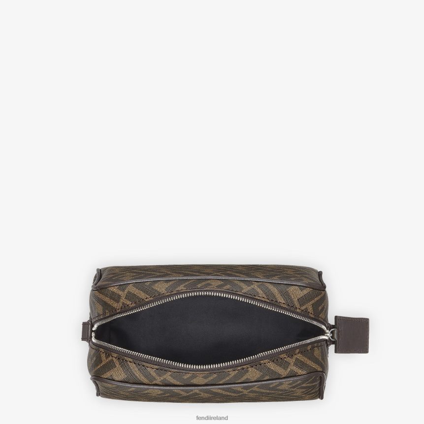 Fendi Men Fabric Toiletry Case R06TFR2499 Accessories Brown