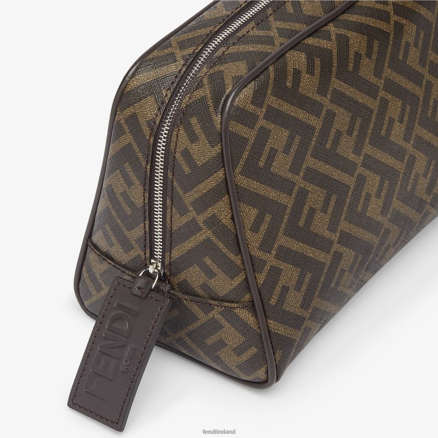 Fendi Men Fabric Toiletry Case R06TFR2499 Accessories Brown