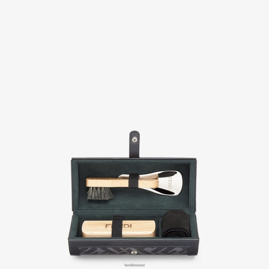 Fendi Men Shoe Care Kit In Fabric R06TFR2494 Accessories Black