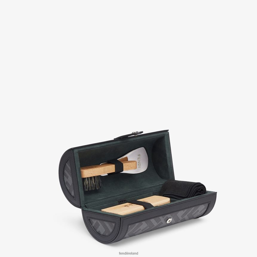 Fendi Men Shoe Care Kit In Fabric R06TFR2494 Accessories Black