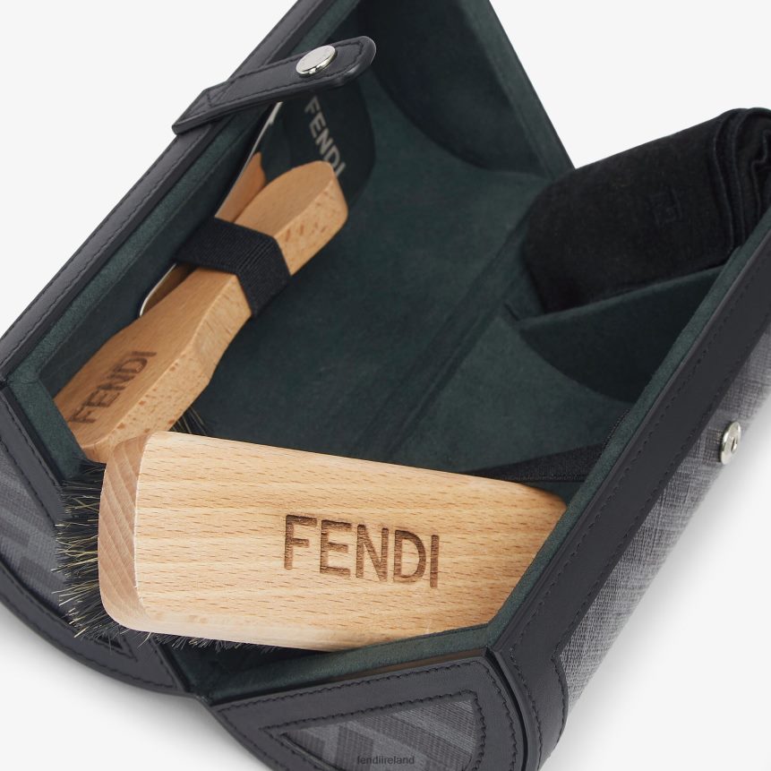 Fendi Men Shoe Care Kit In Fabric R06TFR2494 Accessories Black