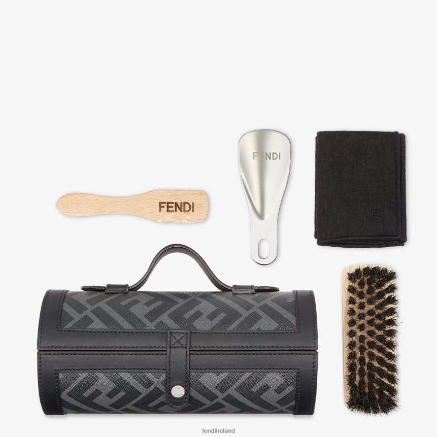Fendi Men Shoe Care Kit In Fabric R06TFR2494 Accessories Black