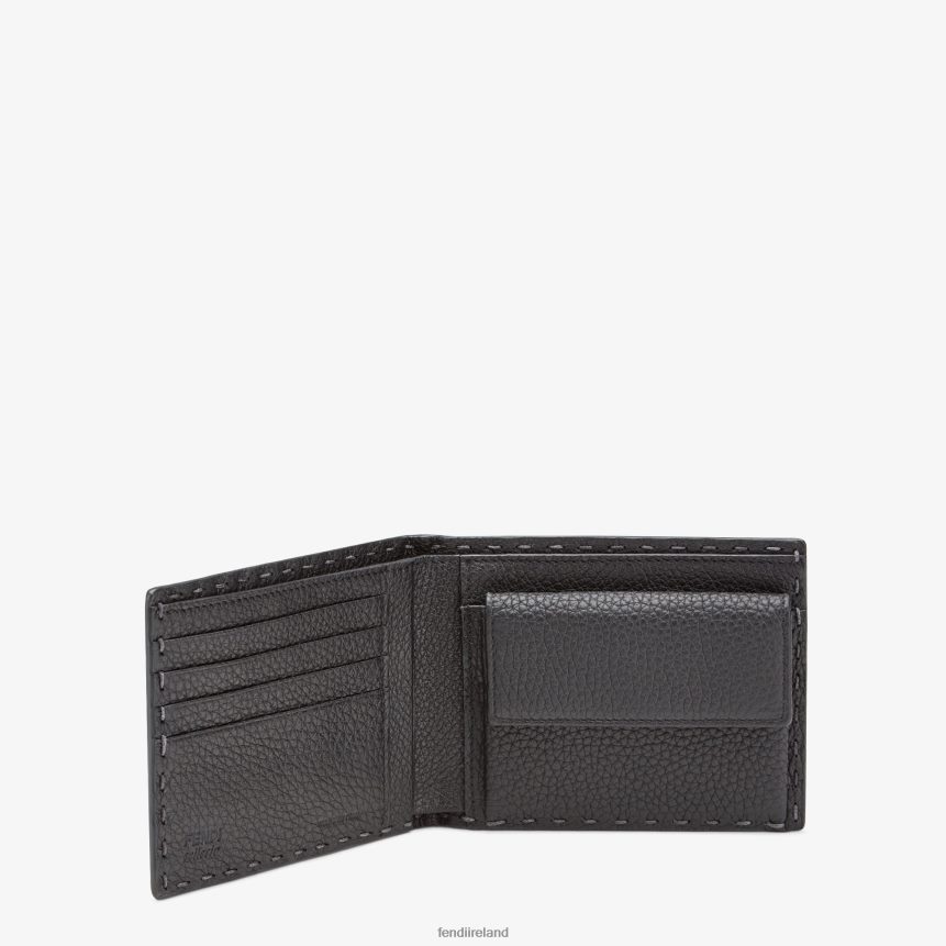 Fendi Men Bi-Fold Wallet In Leather R06TFR2680 Accessories Gray