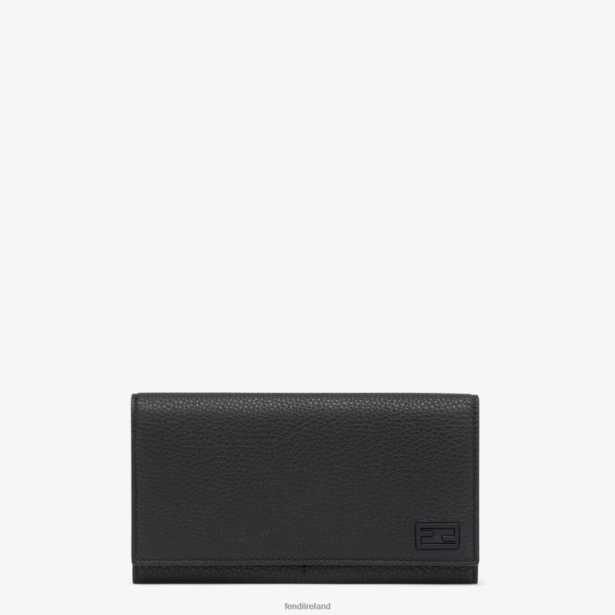 Fendi Men Continental Leather Wallet R06TFR2667 Accessories Black