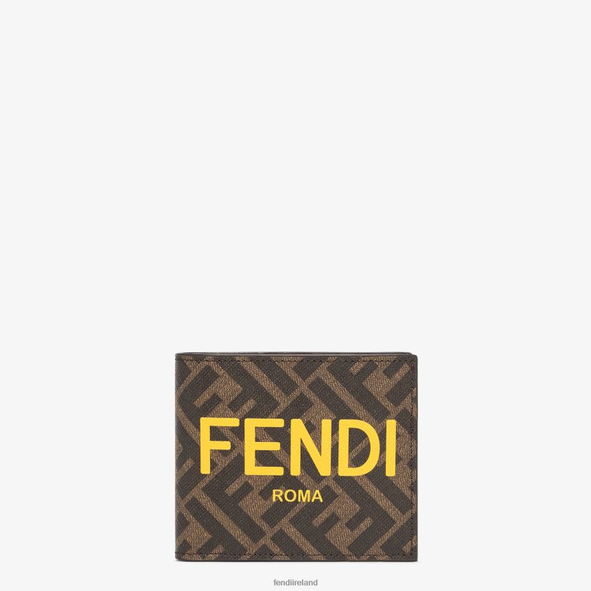 Fendi Men Fabric Bi-Fold R06TFR2591 Accessories Brown