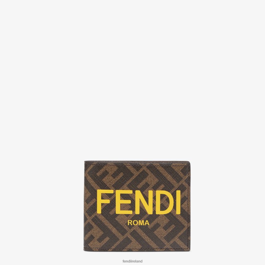 Fendi Men Fabric Bi-Fold R06TFR2634 Accessories Brown