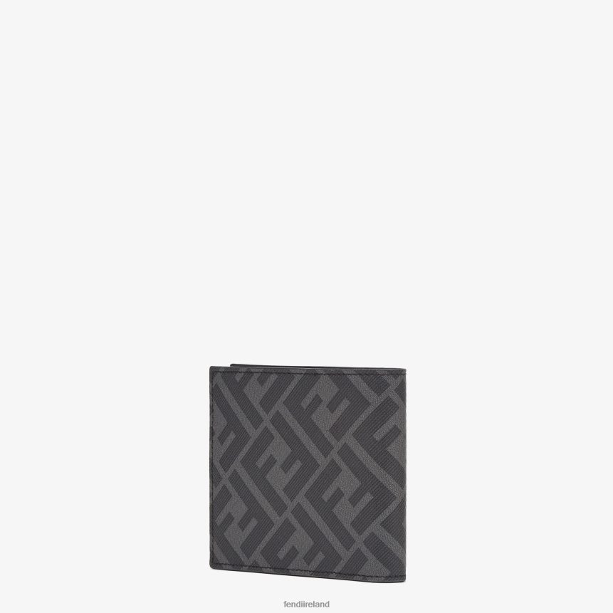 Fendi Men Fabric Bi-Fold Wallet R06TFR2576 Accessories Gray
