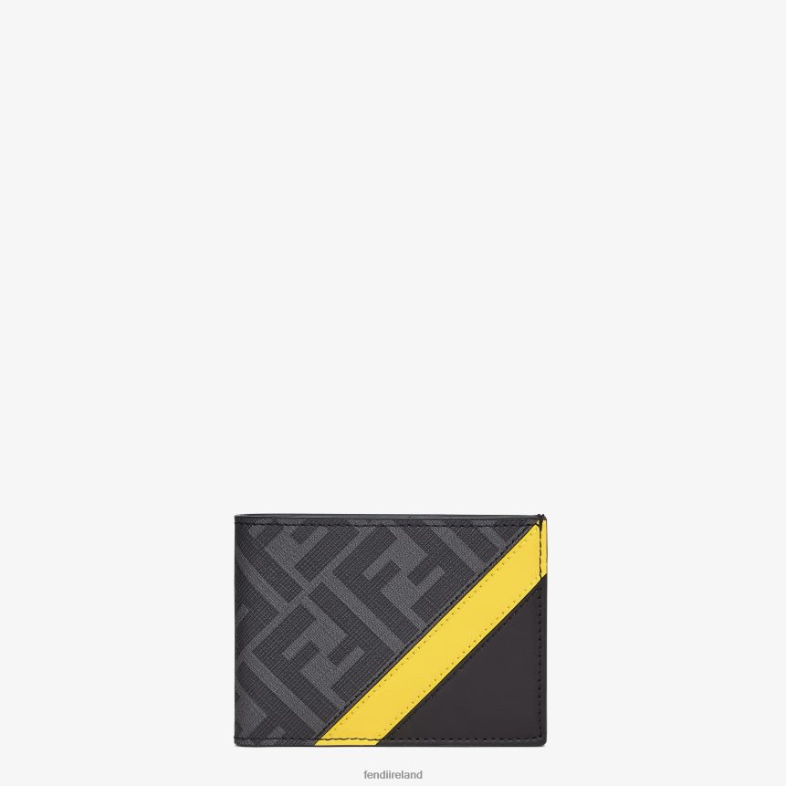 Fendi Men Fabric Bi-Fold Wallet R06TFR2628 Accessories Gray
