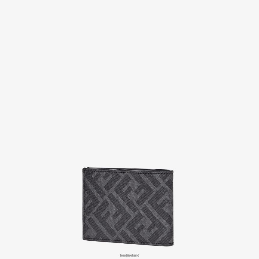 Fendi Men Fabric Bi-Fold Wallet R06TFR2628 Accessories Gray