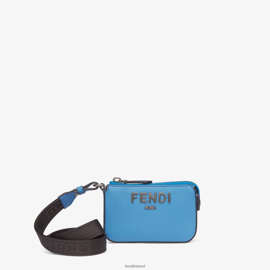 Fendi Men Leather Coin Purse R06TFR2616 Accessories Light blue