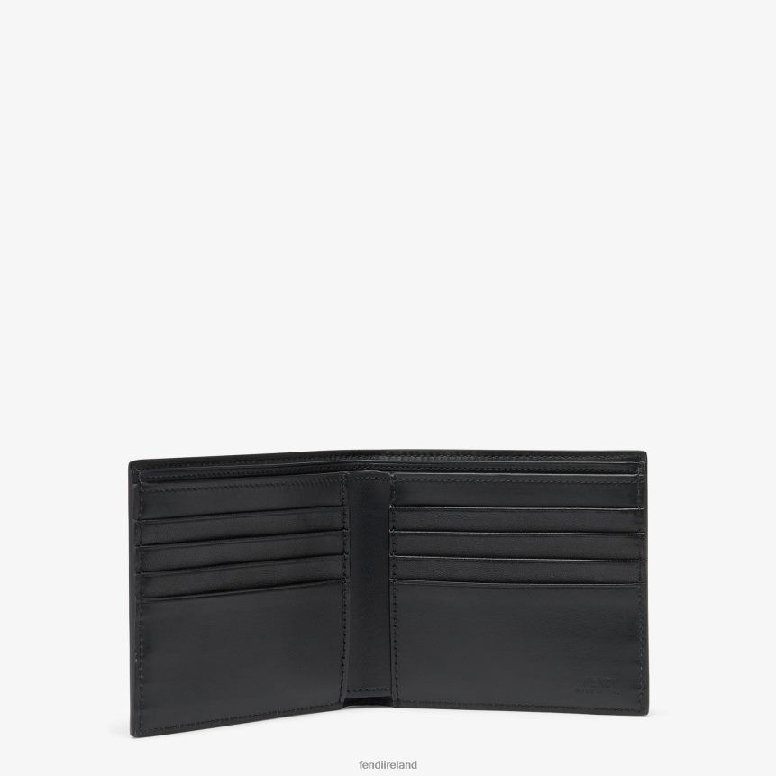 Fendi Men Shadow Diagonal Leather Bi-Fold Wallet R06TFR2645 Accessories Black