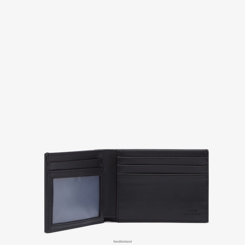 Fendi Men Shadow Diagonal Us Dollar Leather Bi-Fold Wallet R06TFR2640 Accessories Black