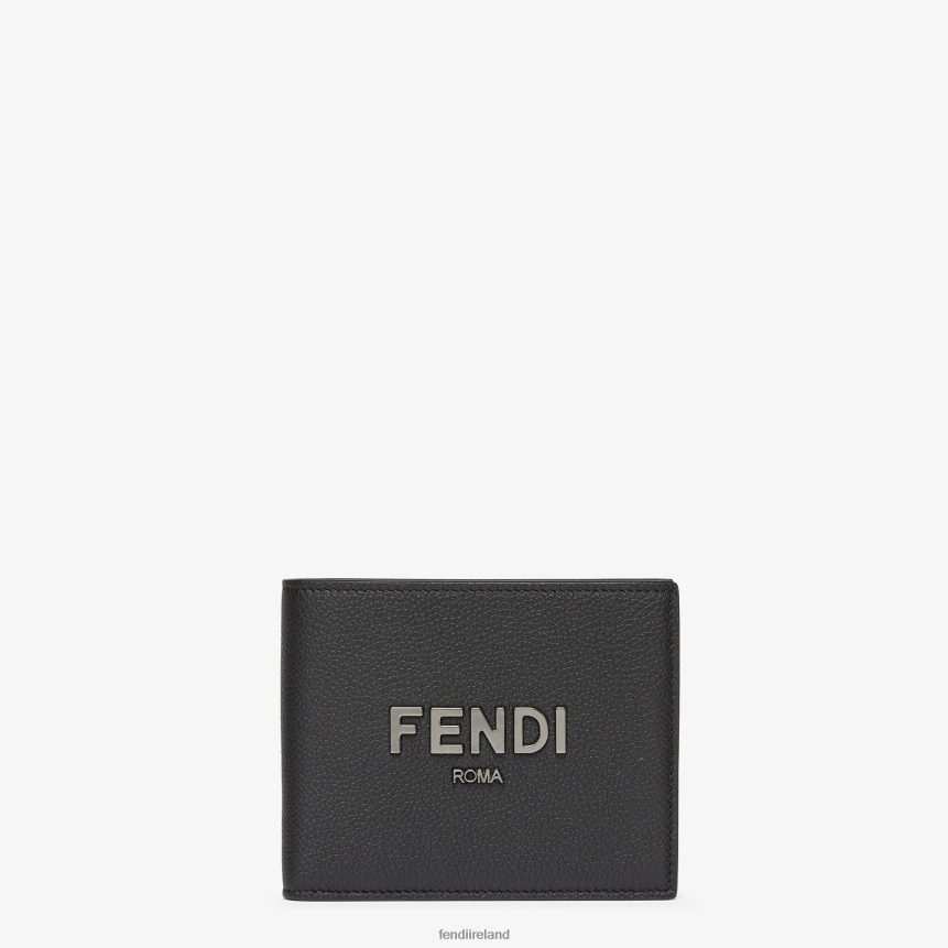 Fendi Men Signature Leather Bi-Fold Wallet R06TFR2612 Accessories Black