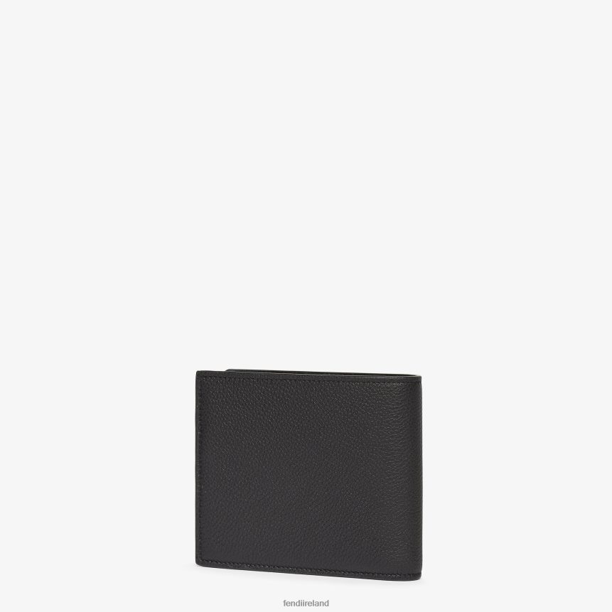 Fendi Men Signature Leather Bi-Fold Wallet R06TFR2612 Accessories Black