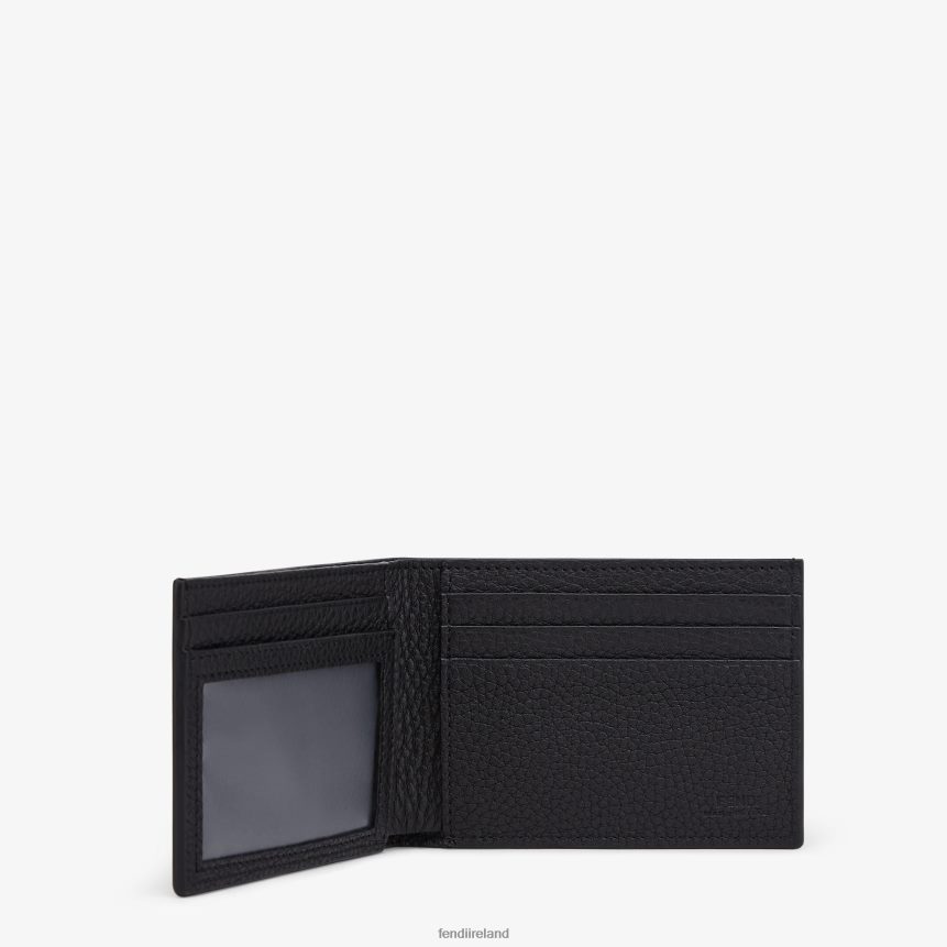 Fendi Men Us Dollar Leather Bi-Fold Wallet R06TFR2665 Accessories Black