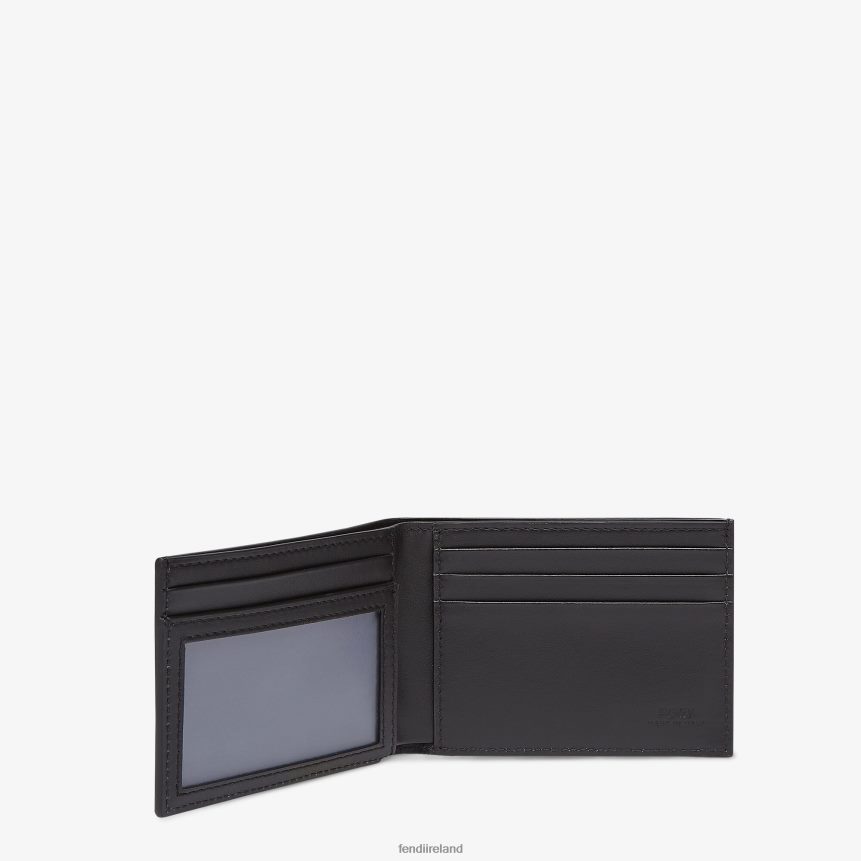 Fendi Men Us Dollar Signature Leather Bi-Fold Wallet R06TFR2615 Accessories Black