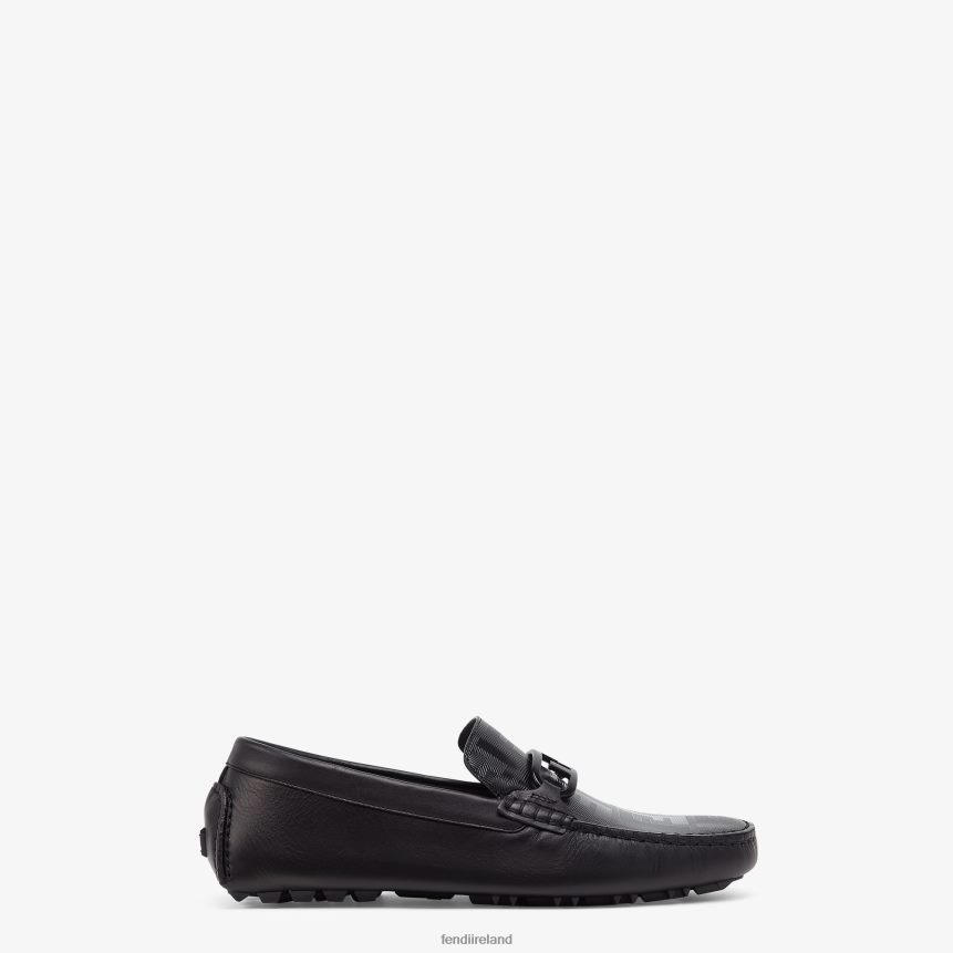 Fendi Men Leather Loafers R06TFR2223 Shoes Black