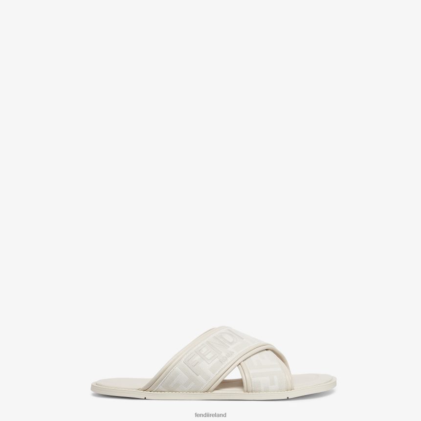 Fendi Men Fabric Slides R06TFR2279 Shoes White