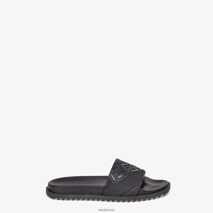 Fendi Men Rubber Footbed R06TFR2254 Shoes Black