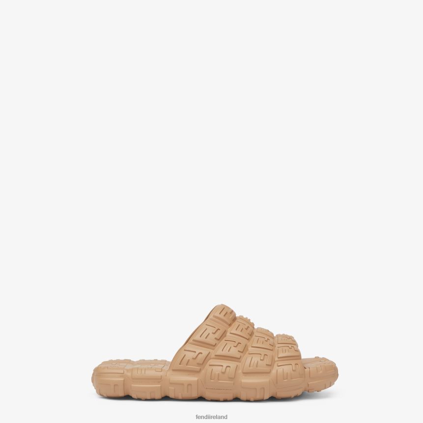 Fendi Men Rubber Slides R06TFR2229 Shoes Beige