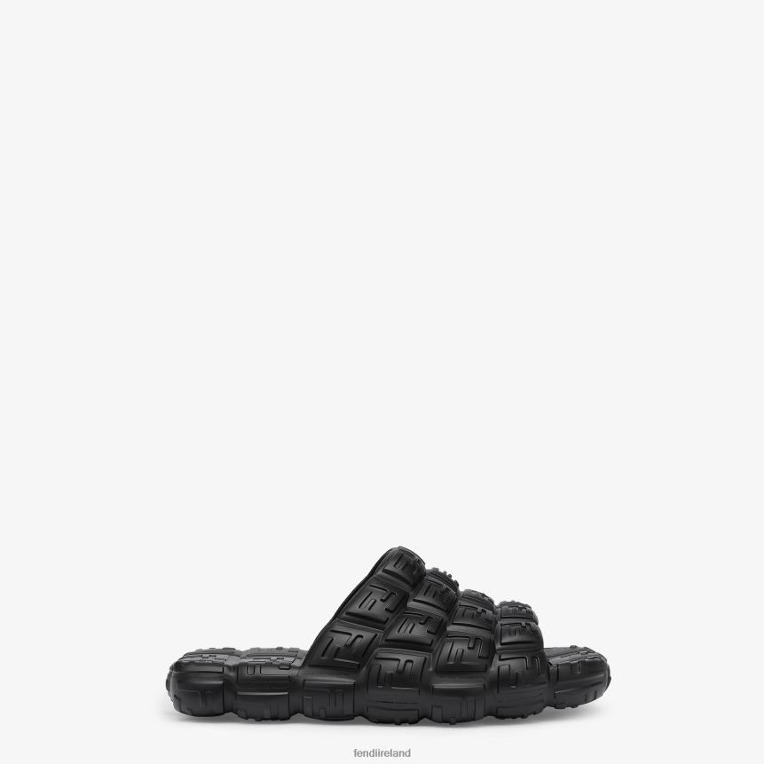 Fendi Men Rubber Slides R06TFR2230 Shoes Black