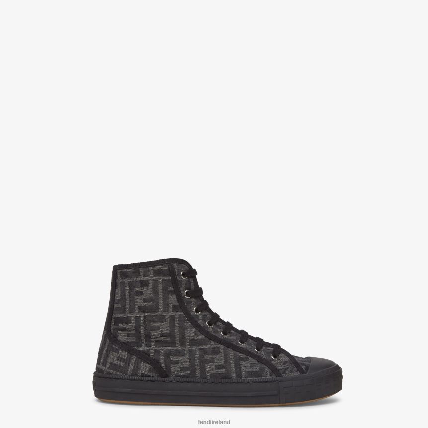 Fendi Men Canvas High-Tops R06TFR2277 Shoes Black