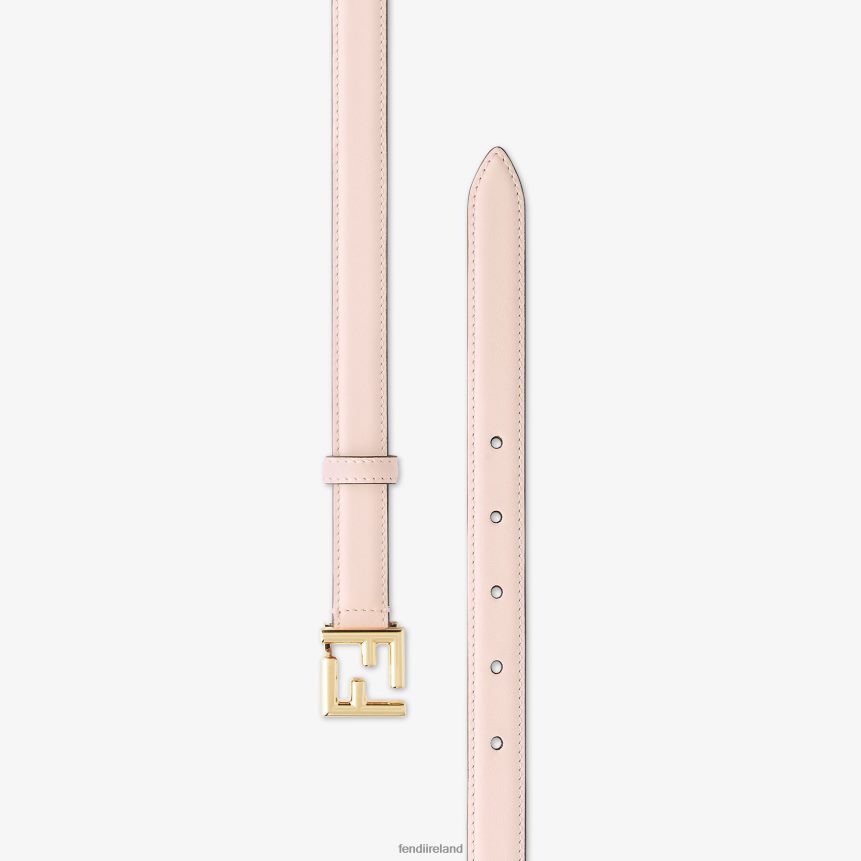 Fendi Women FF Leather Belt R06TFR330 Accessories Pink