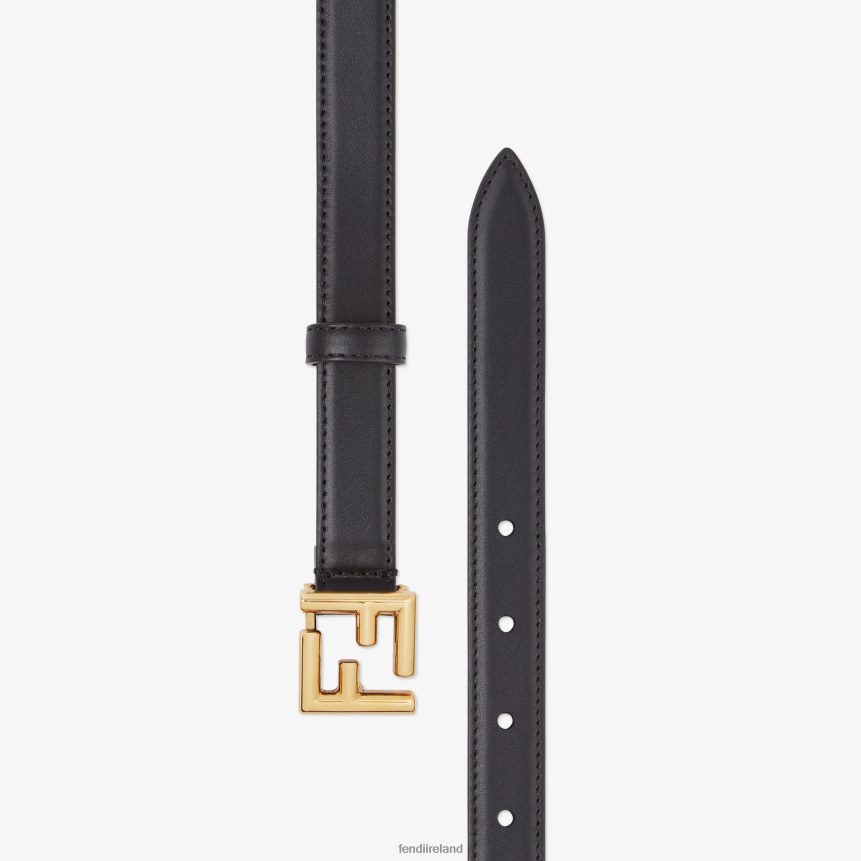 Fendi Women FF Leather Belt R06TFR73 Accessories Black