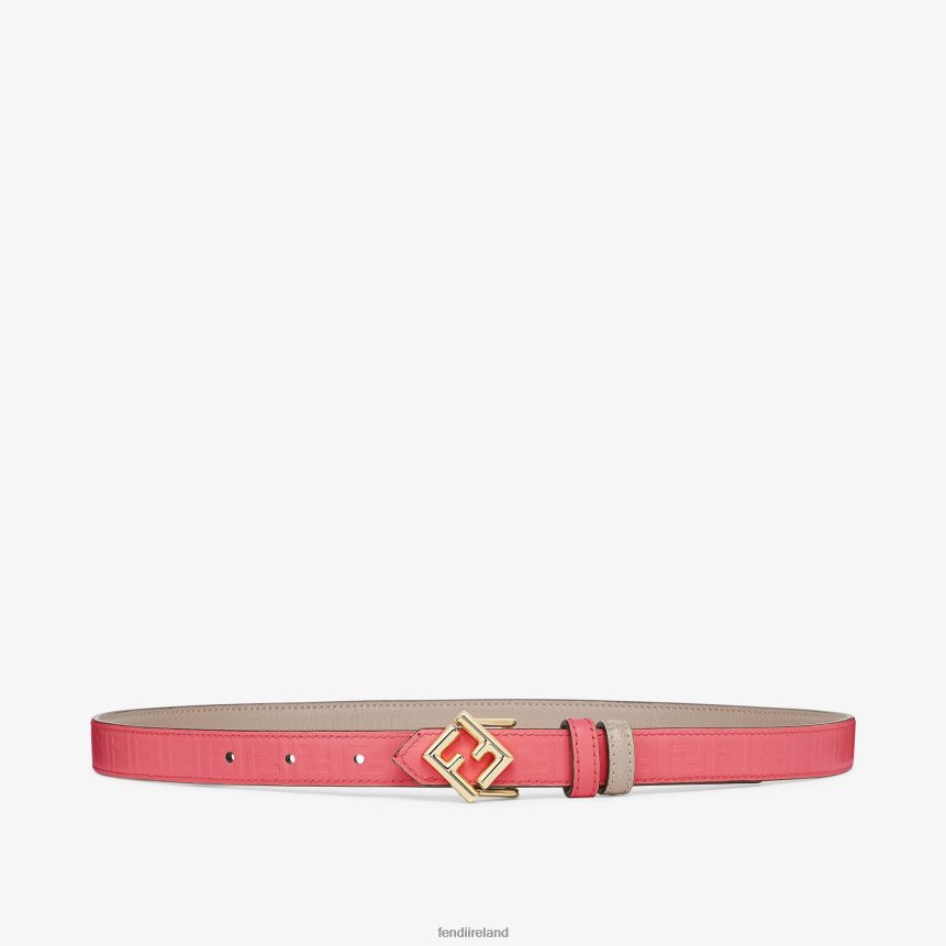 Fendi Women Leather Reversible Belt R06TFR223 Accessories Beige