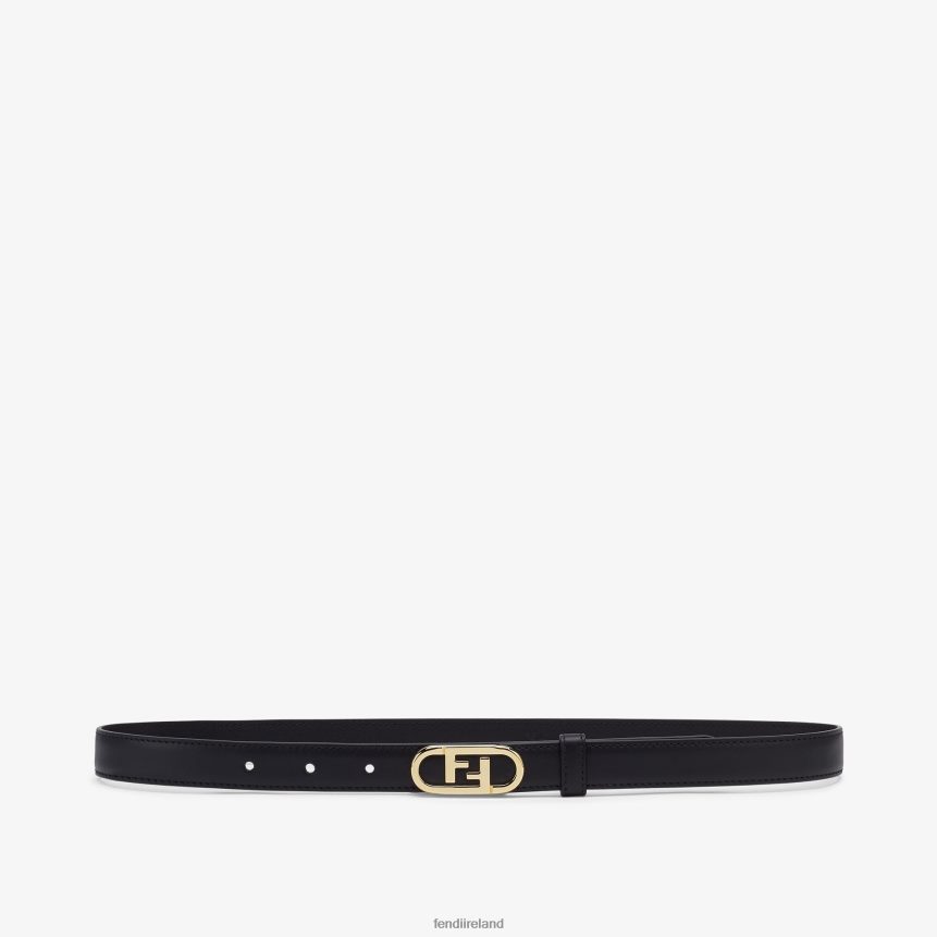 Fendi Women O'Lock Leather Belt R06TFR36 Accessories Black