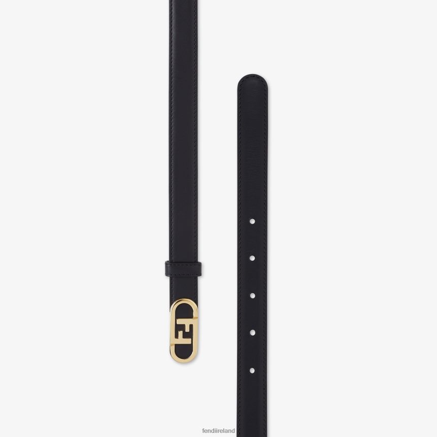 Fendi Women O\'Lock Leather Belt R06TFR36 Accessories Black