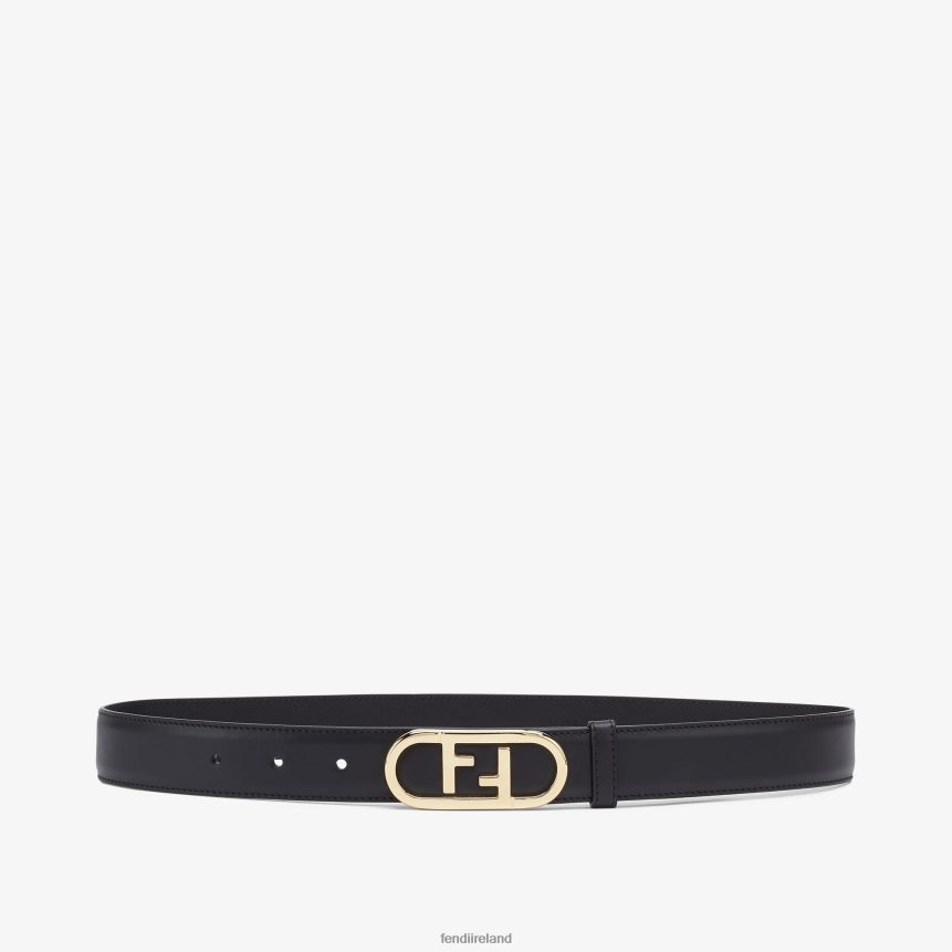 Fendi Women O'Lock Leather Belt R06TFR410 Accessories Black