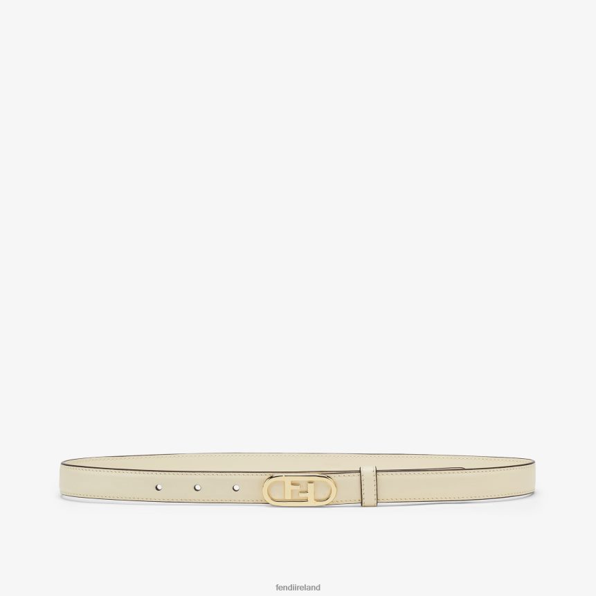 Fendi Women O'Lock Leather Belt R06TFR415 Accessories White
