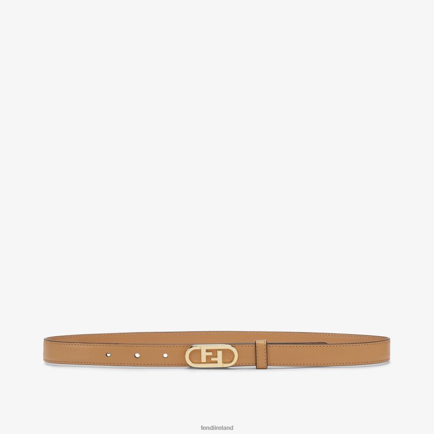 Fendi Women O'Lock Leather Belt R06TFR417 Accessories Beige