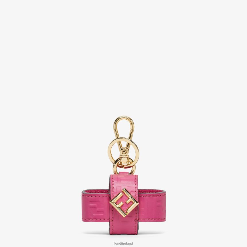 Fendi Women Fuchsia Leather Charm R06TFR72 Accessories Pink