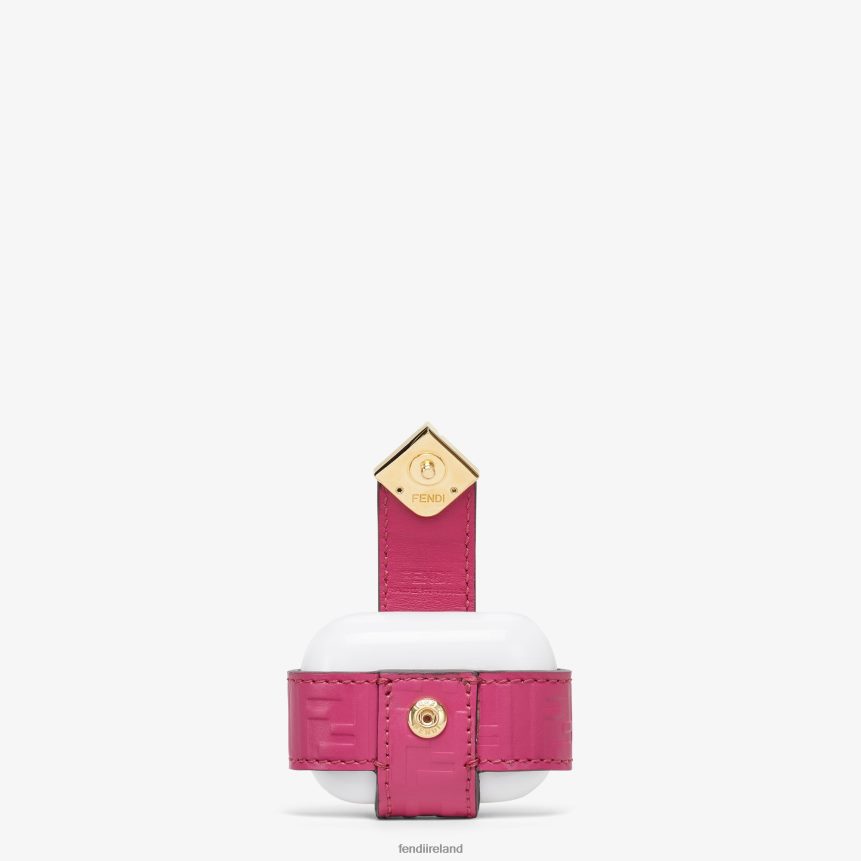 Fendi Women Fuchsia Leather Charm R06TFR72 Accessories Pink