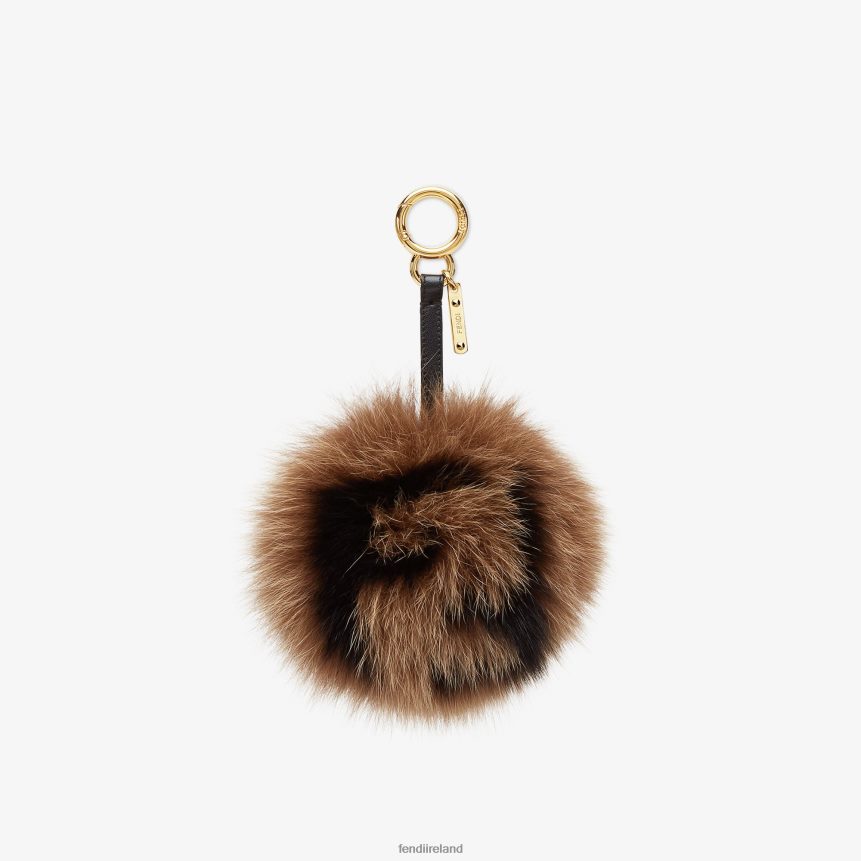 Fendi Women Multifur Charm R06TFR388 Accessories Brown