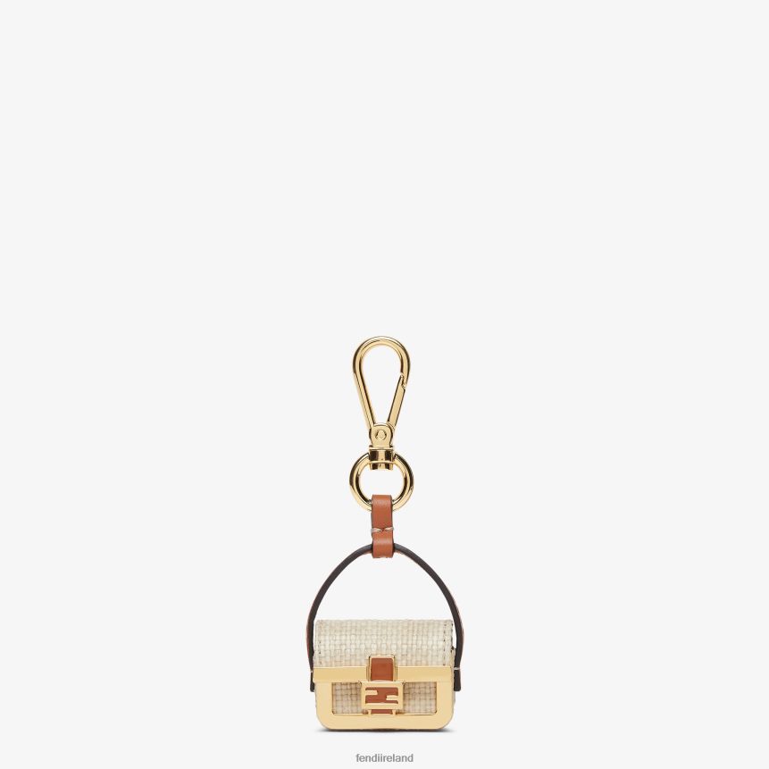 Fendi Women Natural RaFFia Charm R06TFR101 Accessories Beige