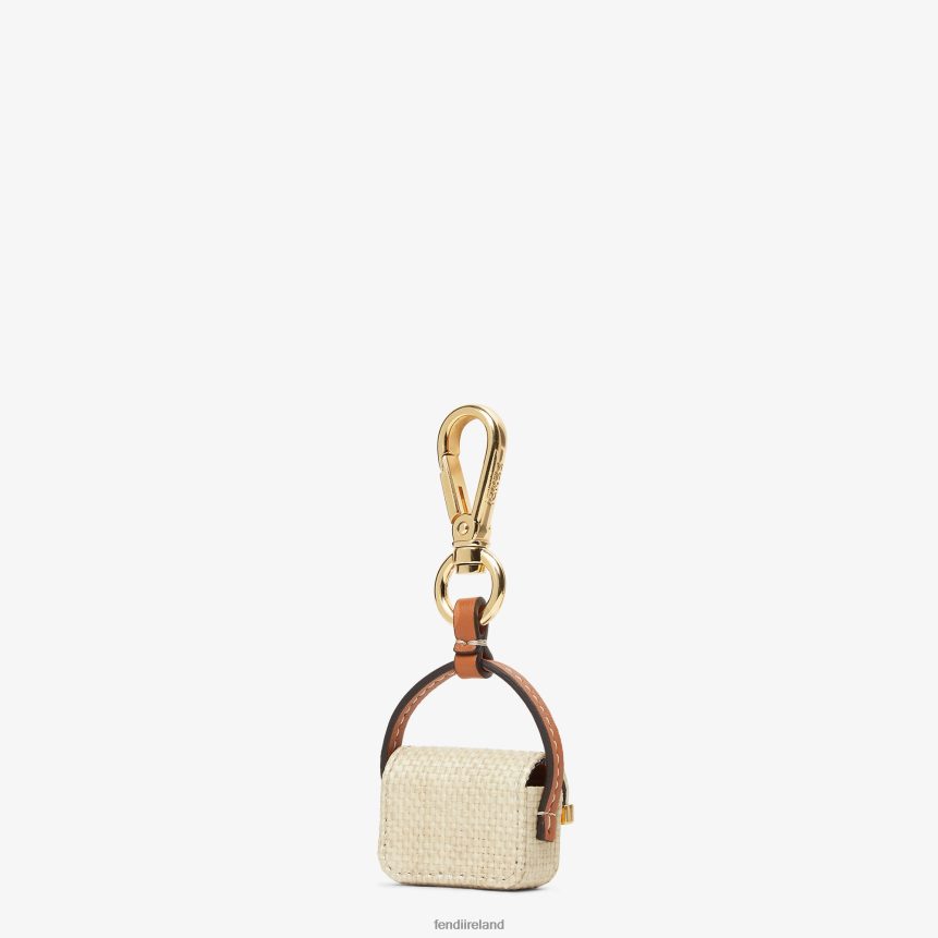Fendi Women Natural RaFFia Charm R06TFR101 Accessories Beige
