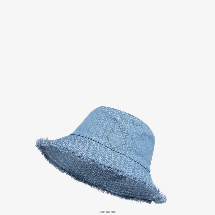 Fendi Women Denim-Effect Bucket Hat R06TFR214 Accessories Blue