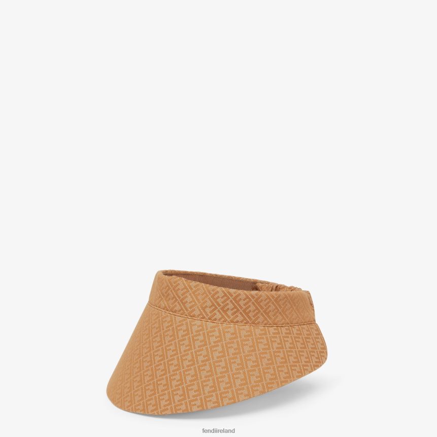 Fendi Women Denim-Effect Caramel Visor R06TFR212 Accessories Brown