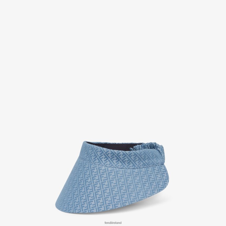 Fendi Women Denim-Effect Visor R06TFR219 Accessories Blue
