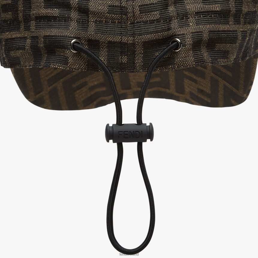 Fendi Women FF Jacquard Fabric Baseball Cap R06TFR288 Accessories Brown